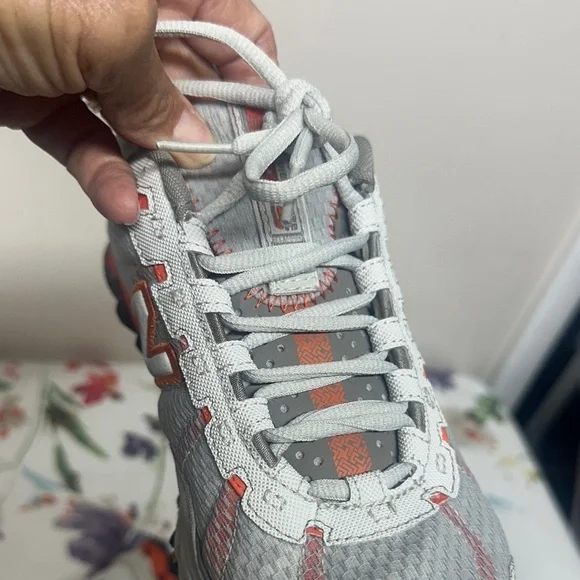 New Balance Light Gray with Orange Accents Sneakers - Picture 4 of 13